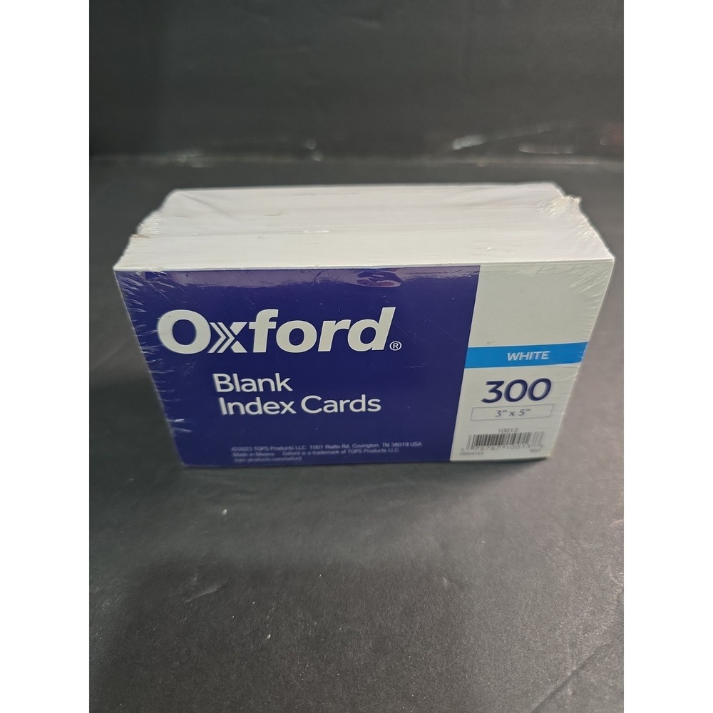 Oxford Ruled Index Cards 3x5 White Lined Flashcards 300 Pack